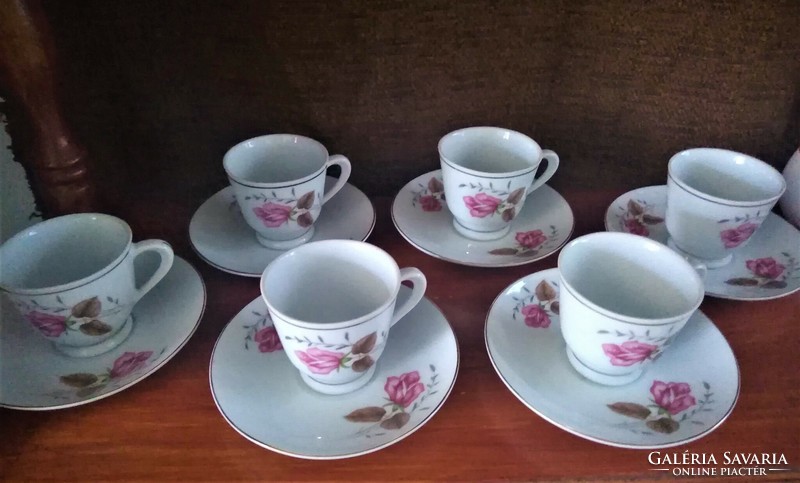 Jingdezhen porcelain coffee set, pink