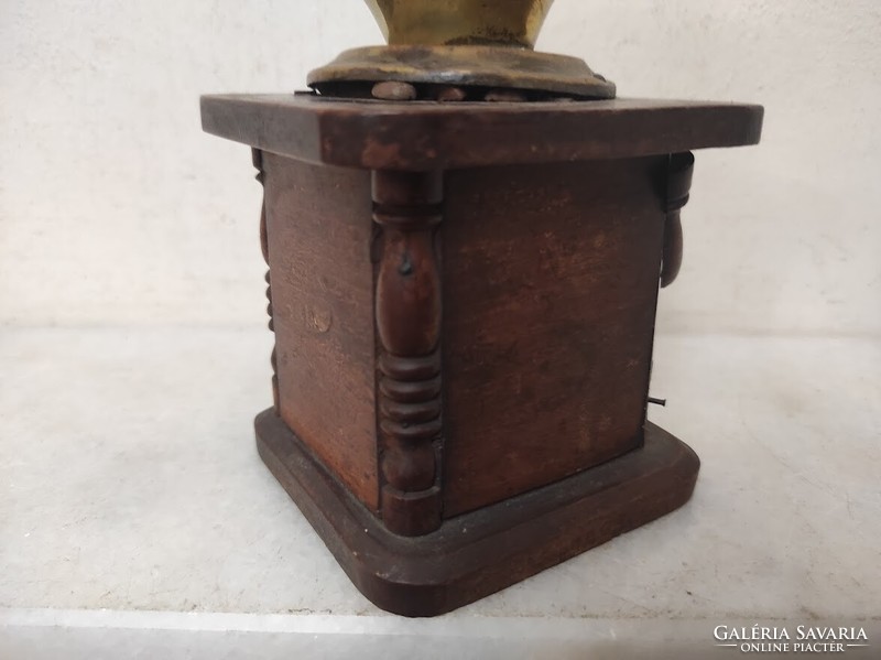 Antique coffee grinder small patinated wooden coffee grinder kitchen tool 902 6025