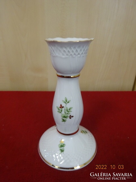 Hollóháza porcelain, Erika pattern candle holder, 14 cm high. He has! Jokai.