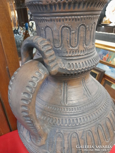 Large ceramic jug with handle, jug vase. 56 Cm.