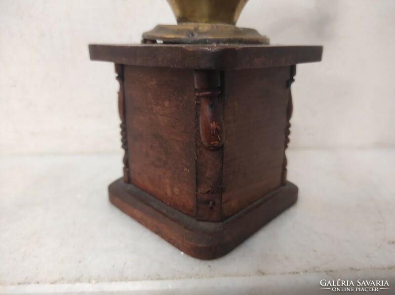 Antique coffee grinder small patinated wooden coffee grinder kitchen tool 902 6025