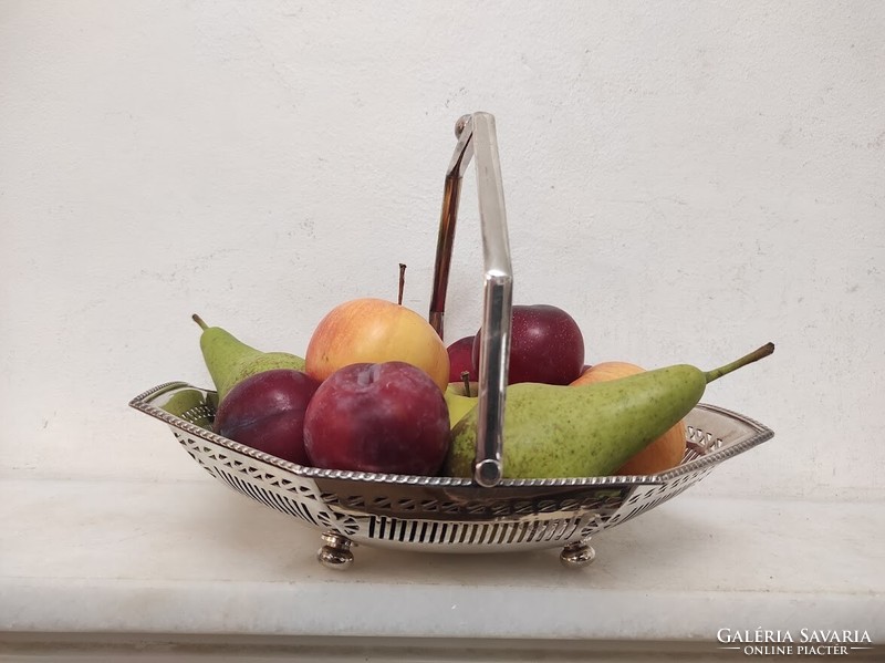 Antik krómozott fém gyümölcs kínáló elegáns asztalközép konyhai eszköz 540 5979
