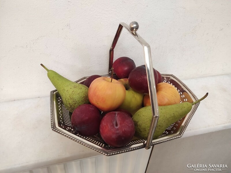 Antique chrome-plated metal fruit serving elegant centerpiece kitchen tool 540 5979