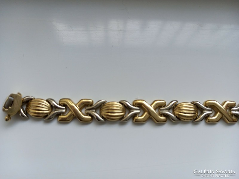 14K yellow and white gold bracelet