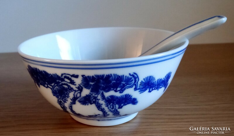 Chinese porcelain bowl with spoon xx