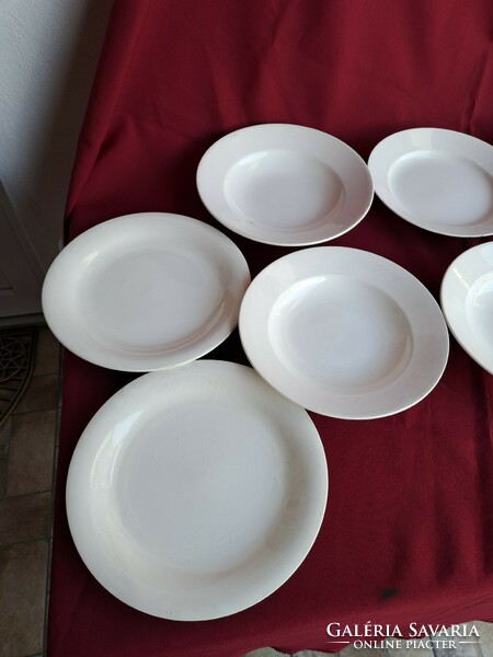 Granite plain white plates, flat plate, deep plate, cake tableware, peaceful