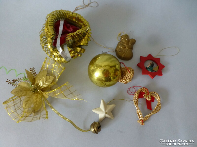 Retro Christmas tree decorations in one