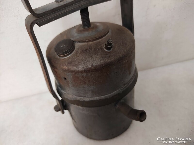Antique miner's trencher carbide lamp copper 513 5953