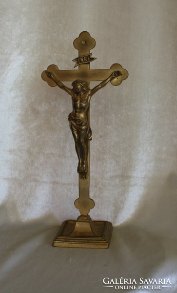 Antique copper cross, copper base - 33 cm - 858 grams