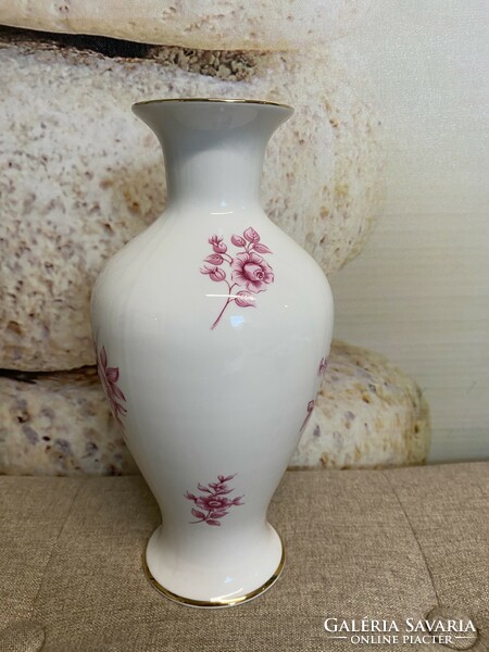 Large porcelain vase with floral pattern from Hollóháza a25
