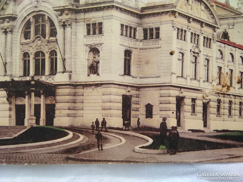 Antique Hungarian postcard / photo page Cluj-Napoca National Theater 1916 edition by Sándor Weiszfeiler
