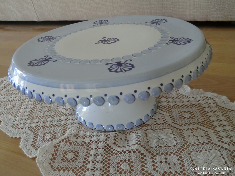 Rarity cake stand unique handmade ceramic Italian Elisabeth Roache 24 cm