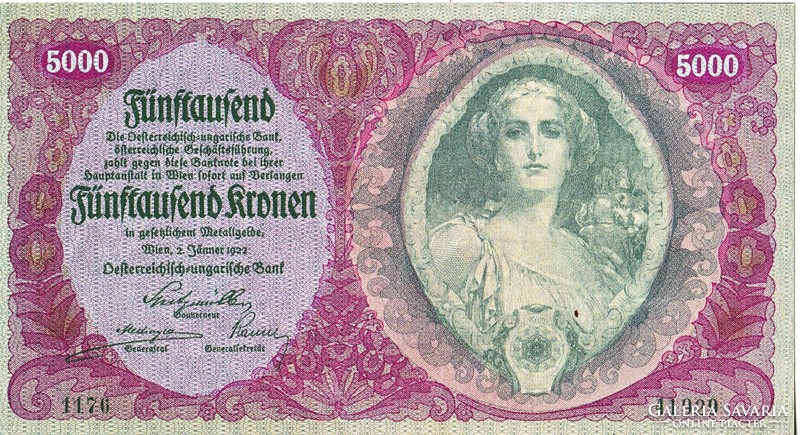 Ausztria 5.000 korona 1922 REPLIKA UNC