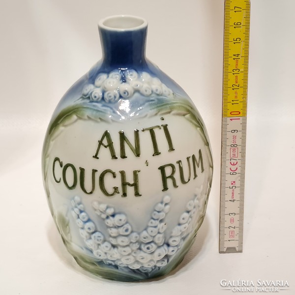 Német "Anti Cough Rum" - Köhögés elleni rum jelzett porcelán korsó (2374)