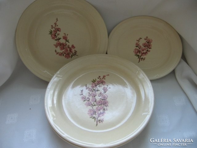 Fs stas vintage, shabby peach blossom ceramic plate 3 pieces in one