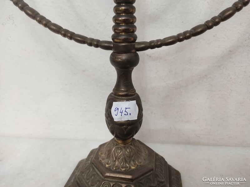 Antique menorah patinated copper menorah Judaica Jewish candle holder 7 branch candle holder 945 6070