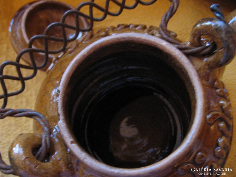 Eredeti tradicionális Siegerlander Mackes M. Bucholz kézműves kisebb teás kanna