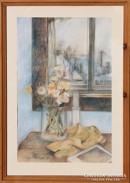 Katalin Volent: flowers at the window