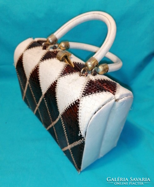 Old small handbag with snake skin