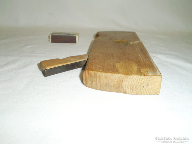Old, marked hand planer - carpentry tool