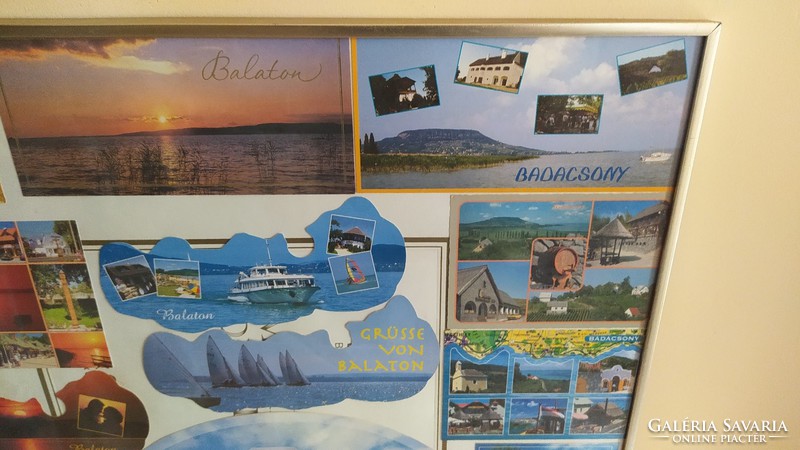 (K) Balaton montage picture tourism 60x51 cm