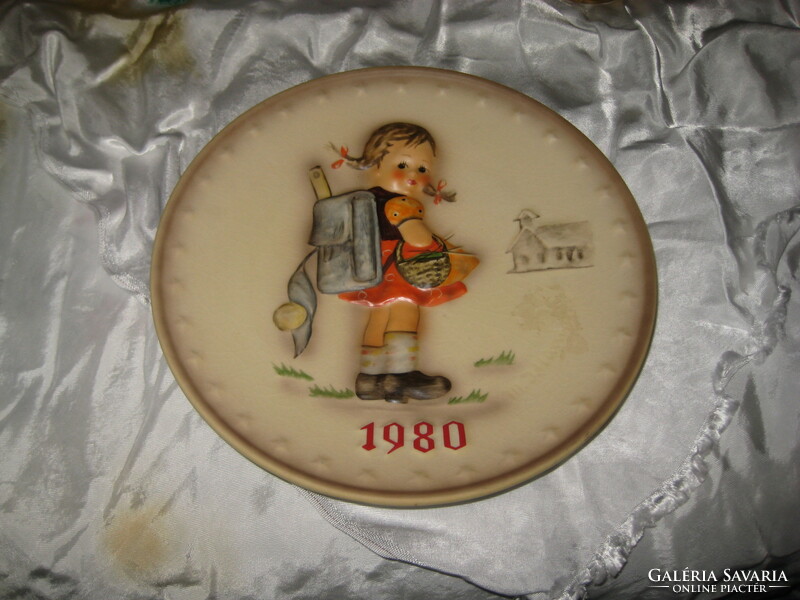 Hummel-goebel, wall plate 1980. Hand painting 19.5 cm