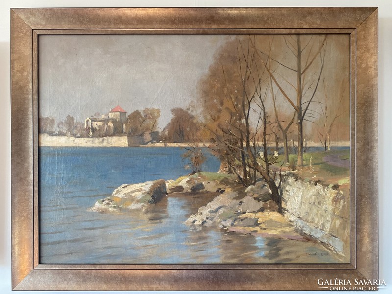 Louis Dobroszláv, Tatai (Old) Lake, 90x66cm, oil on canvas