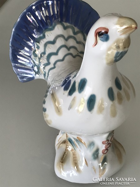 Hand-painted Ukrainian porcelain grouse from the Polonne porcelain factory, 20 cm high