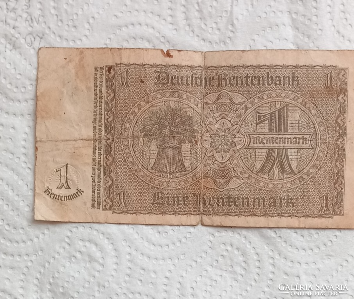 Régi német 1 /Fine/ Rentenmark /1933/ papírpénz