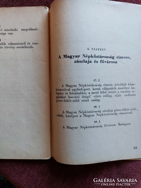 The constitution of the working people (Mátyás Rákosi's 1949 speech)