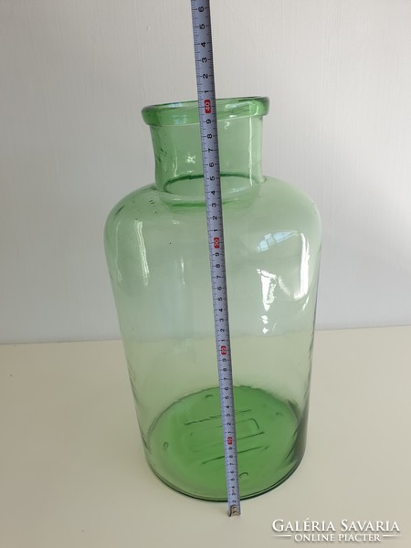 Régi vintage nagy zöld befőttes dunsztos üveg 10 L literes