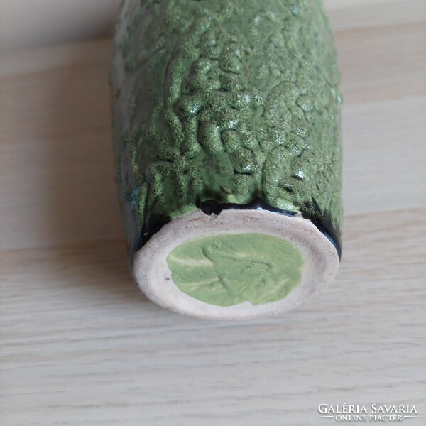 Mid century retro green ceramic vase