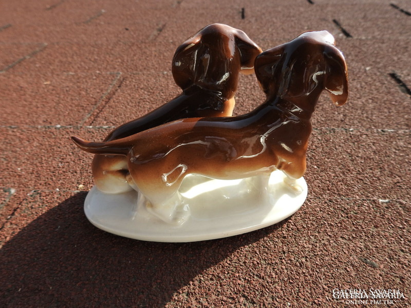 Tacskók - Carl Scheidig Graefenthal figurális  porcelán
