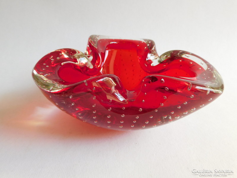 Galliano ferro murano - controlled bubble glass bowl