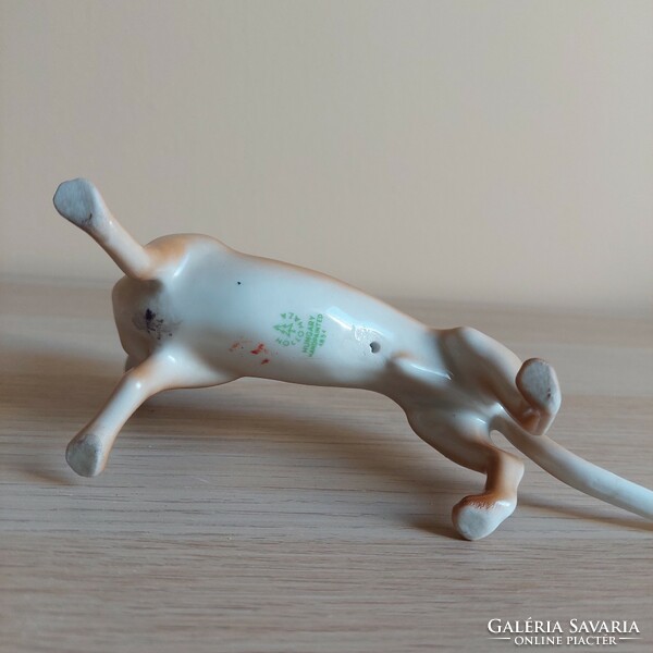 Hollóházi tacskó kutya figura