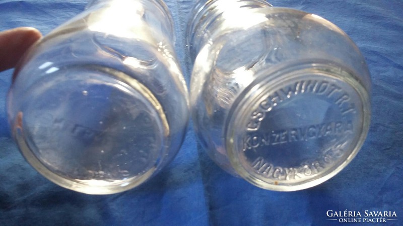 Two rare preserves - yogurt - mustard jars: gschwindt r. T. Cannery, Nagykőrös