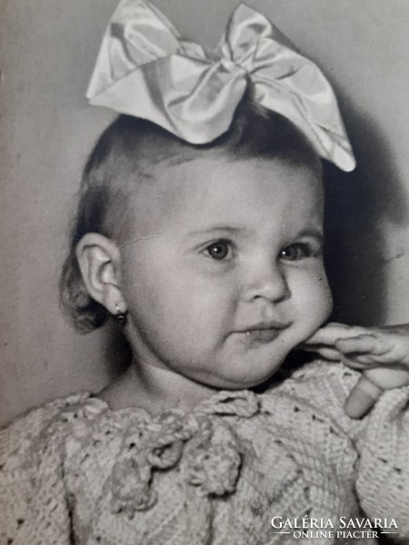 Régi gyerekfotó 1944 kislány fénykép