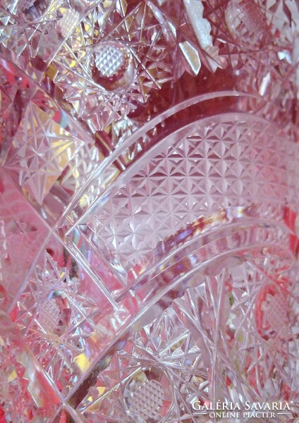 Gyönyörűen csiszolt ólomkristály váza eladó