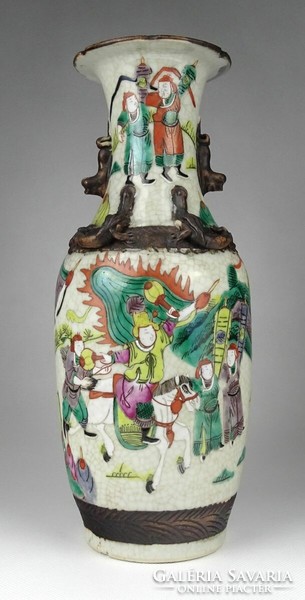 1I024 antique marked large Chinese dragon decorative porcelain vase 30 cm