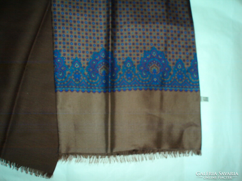 Vintage genuine silk wool men's silk scarf