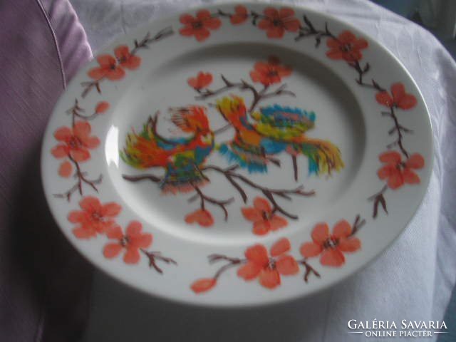 N11 Antik Zsolnay tányér hibátlanul 18 cm kolibri díszes mintadarab tervezet exportra készült