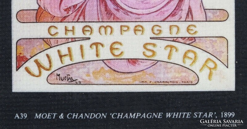 1K406 Alphonse Mucha : Moet & Chandon "Champagne White Star" 1899