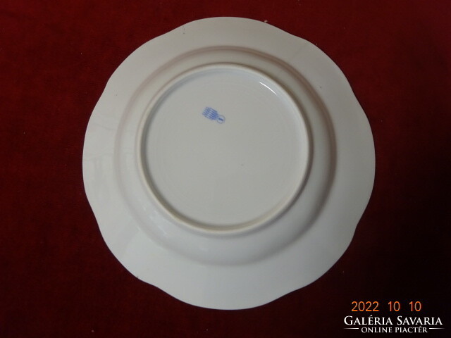 Zsolnay porcelain deep plate, feathered, diameter 24 cm. He has! Jokai.