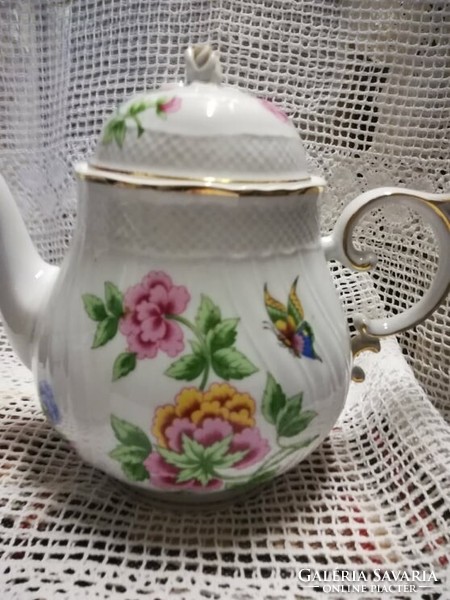 Raven House tea pot + spout /hydrangea/