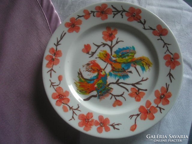 N11 antique zsolnay plate flawlessly 18 cm hummingbird ornate specimen draft made for export
