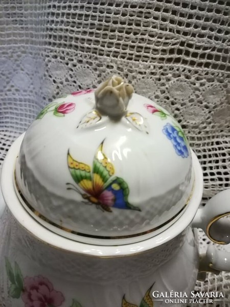 Raven House tea pot + spout /hydrangea/