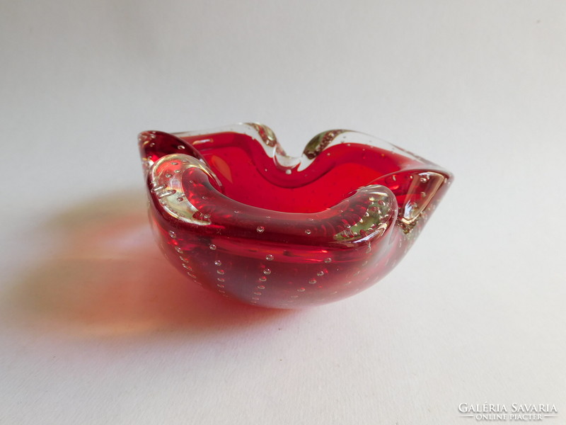 Galliano ferro murano - controlled bubble glass bowl