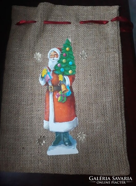 Festive accessory: vintage Santa's bag/ telapo Santa's accessory