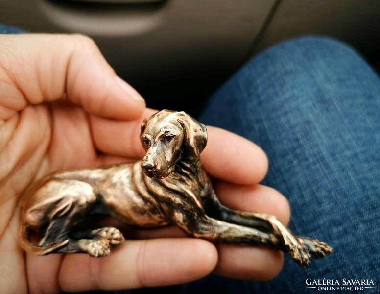 Hungarian Vizsla bronze statue / Hungarian Vizsla solid bronze statuette