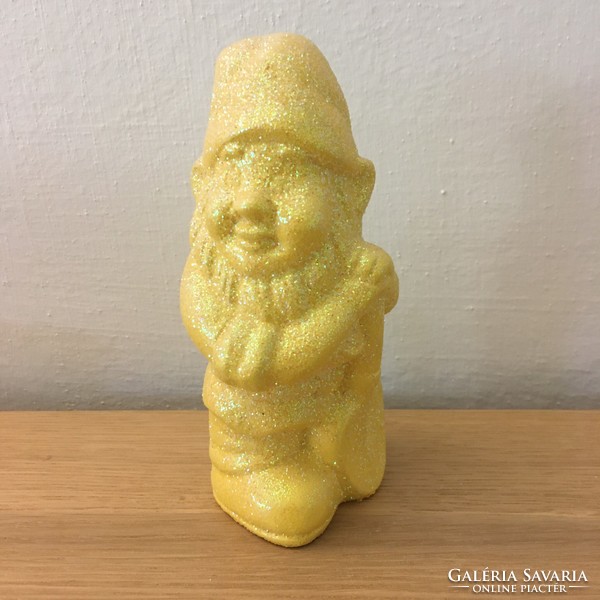 Yellow glitter garden gnome